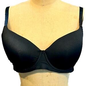 Just My Size 40C full figure black bra smooth‎ cup lightly padded